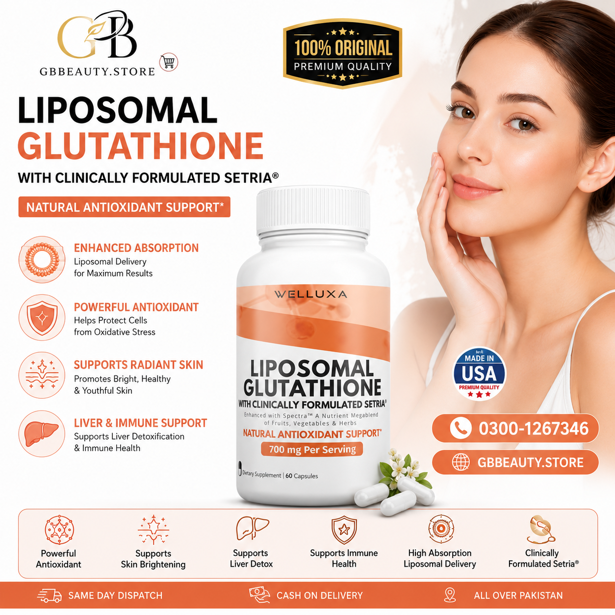 Liposomal Glutathione Setria 700mg Buy in Pakistan