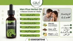 Man Plus Herbal Oil bottle for male stamina and circulation in Pakistan