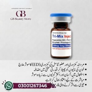 Trimix Injection 5ml Multi-Dose Vial with blue cap, labeled for erectile dysfunction treatment.